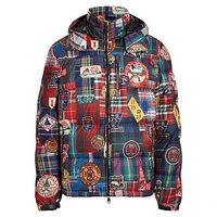 Manteau hydrofuge en duvet à imprim