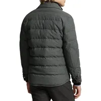 Wool-Blend Down-Fill Quilted Jacket