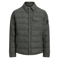 Wool-Blend Down-Fill Quilted Jacket