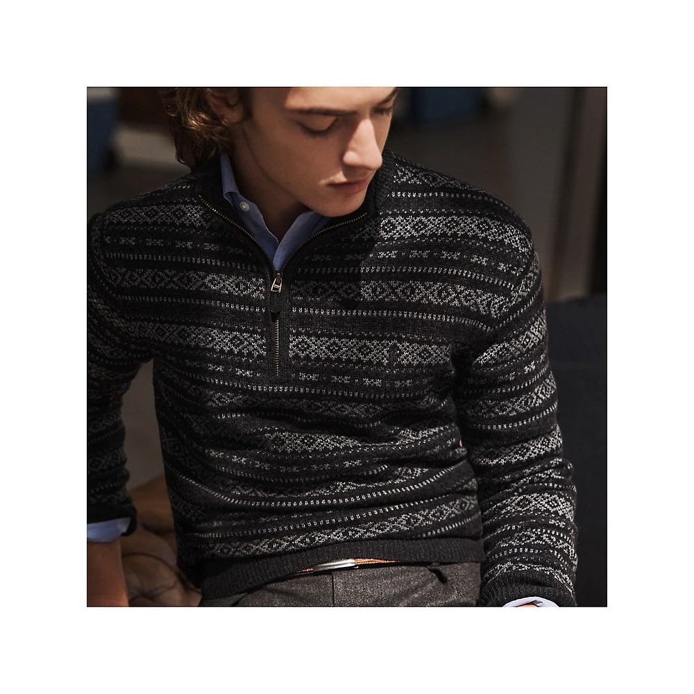 Wool-Blend Down-Fill Quilted Jacket