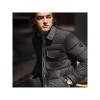 Wool-Blend Down-Fill Quilted Jacket