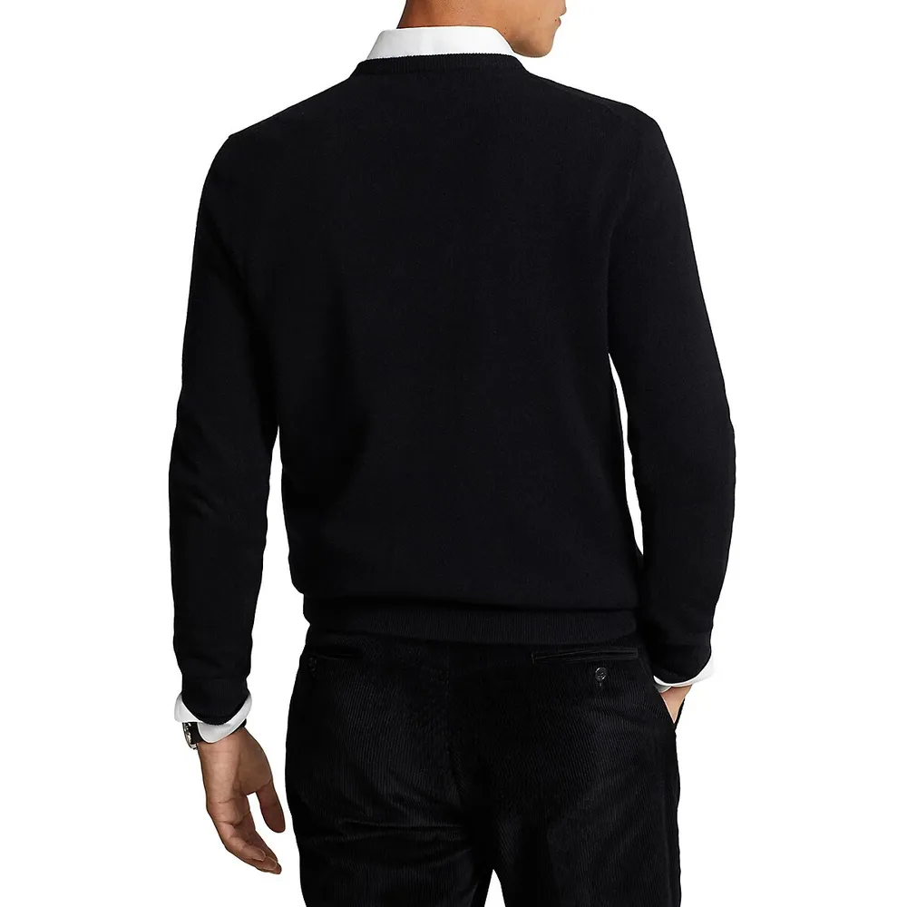 Dalmatian Intarsia-Knit Cashmere Sweater