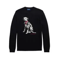 Dalmatian Intarsia-Knit Cashmere Sweater