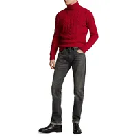 Cable-Knit Wool & Cashmere Turtleneck Sweater