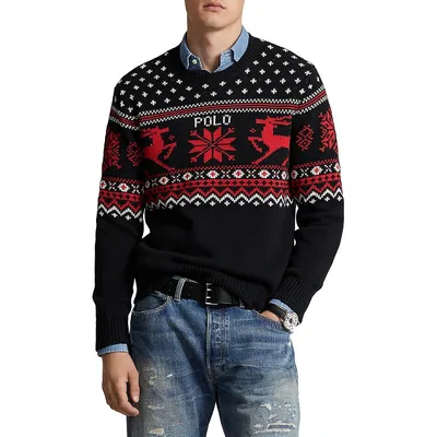 Reindeer Cotton-Cashmere Sweater