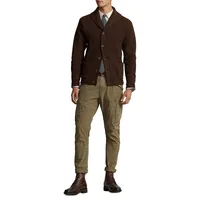 Wool-Blend Shawl-Collar Cardigan