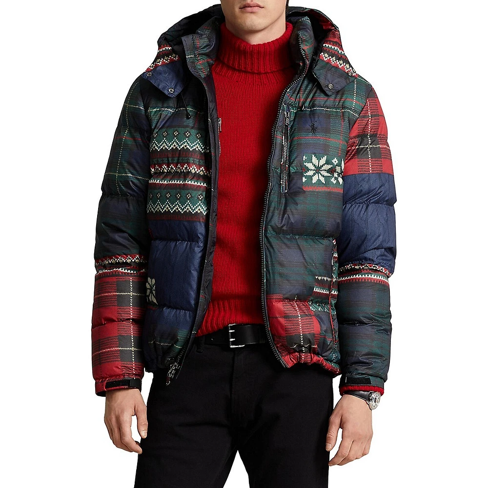 Printed Water-Repellent Down Jacket