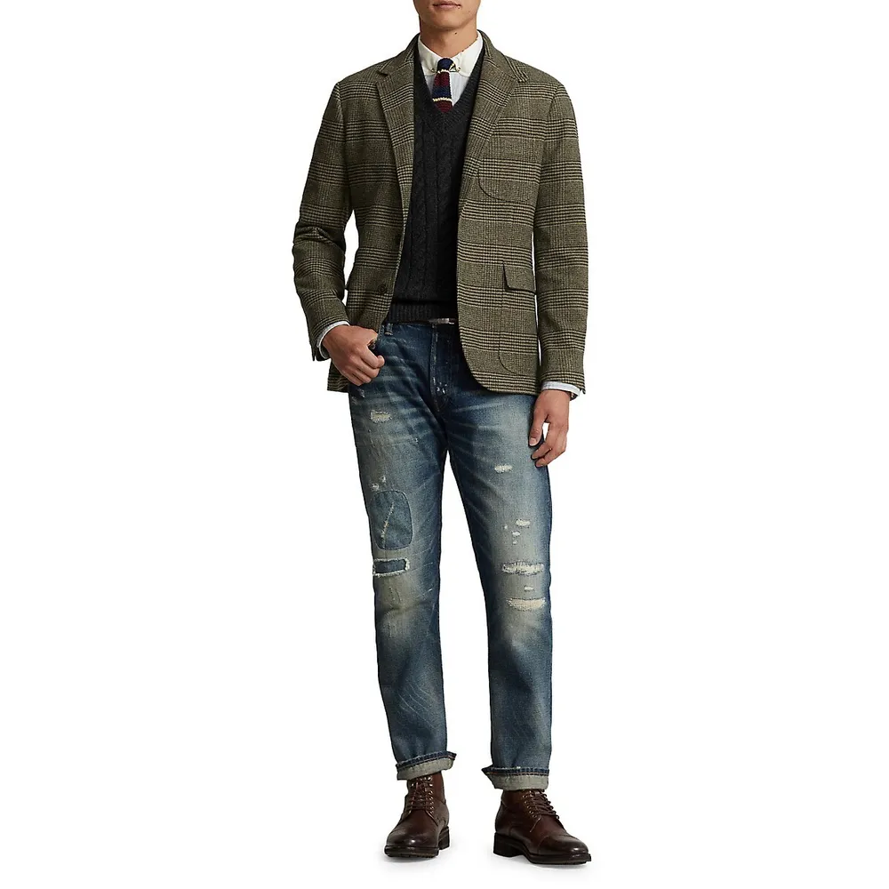 Modern-Fit Glen Plaid Twill Sportcoat