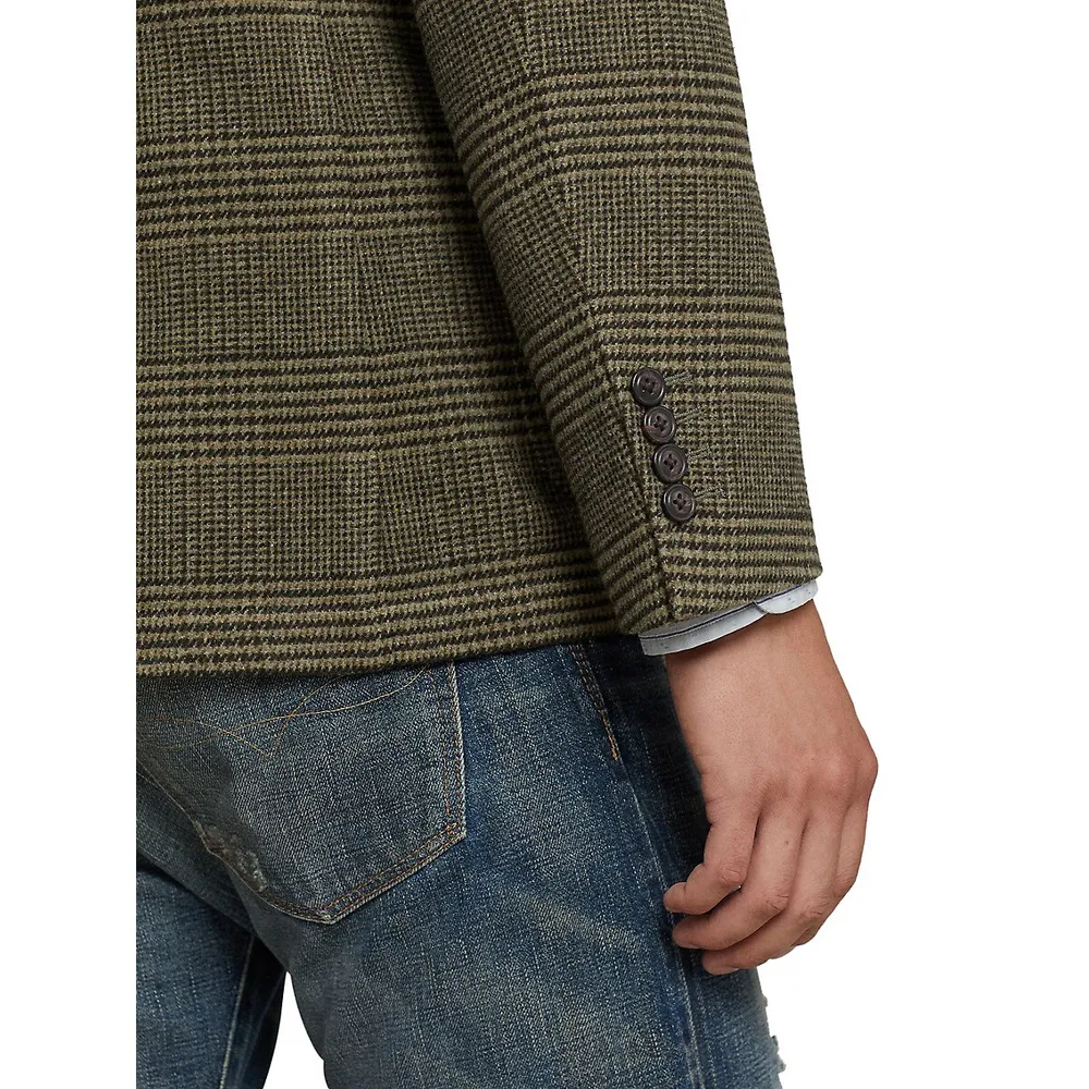 Modern-Fit Glen Plaid Twill Sportcoat