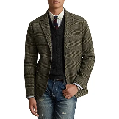 Modern-Fit Glen Plaid Twill Sportcoat