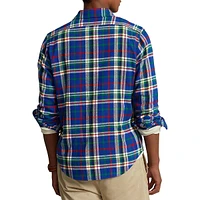 ​Classic-Fit Plaid Flannel Workshirt