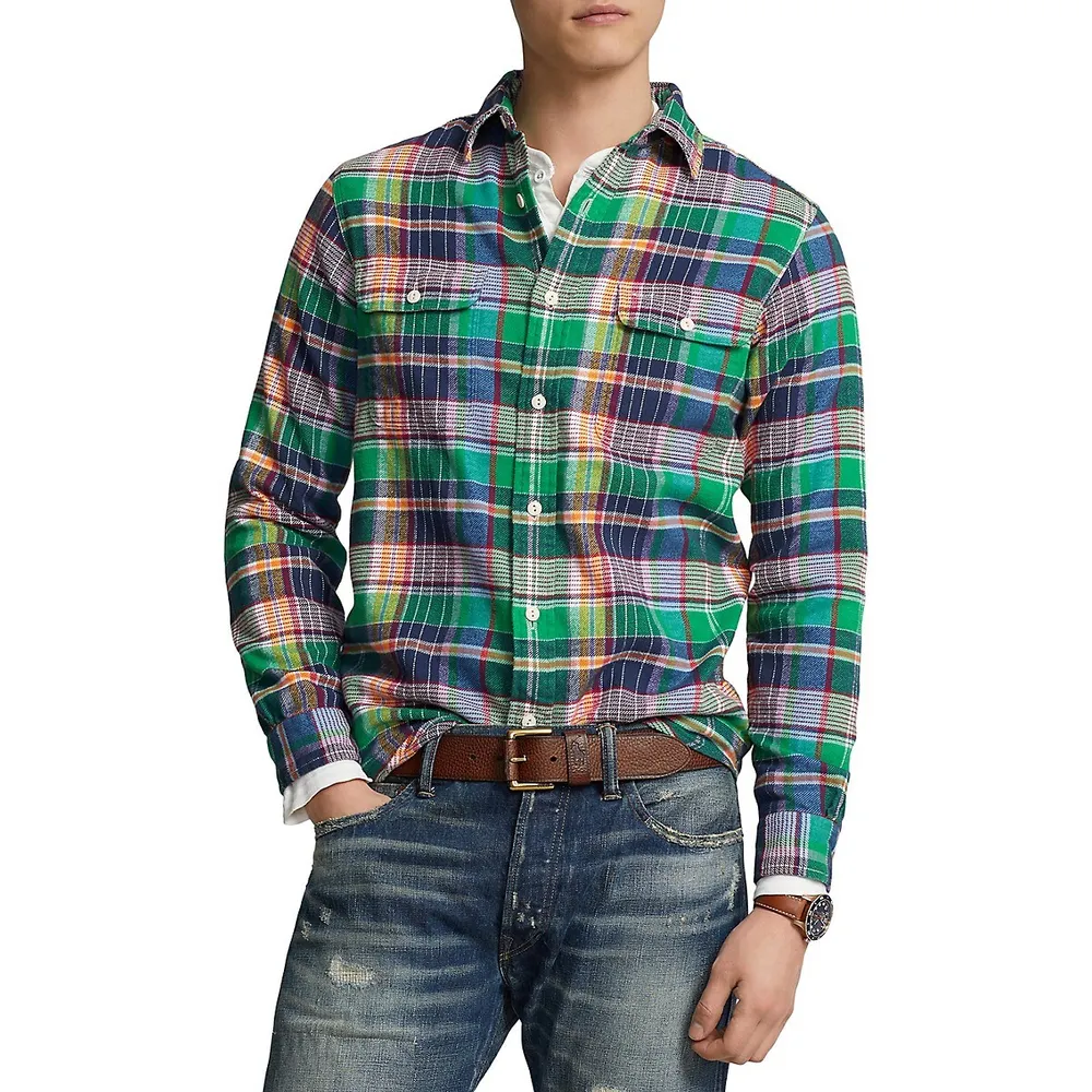 Classic Fit Plaid Flannel Workshirt