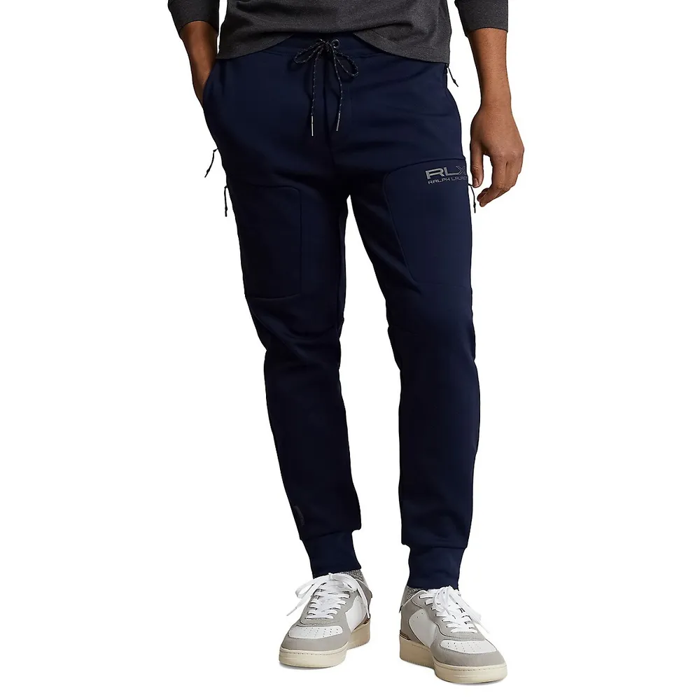 Men Navy Double-Knit Jogger Pant