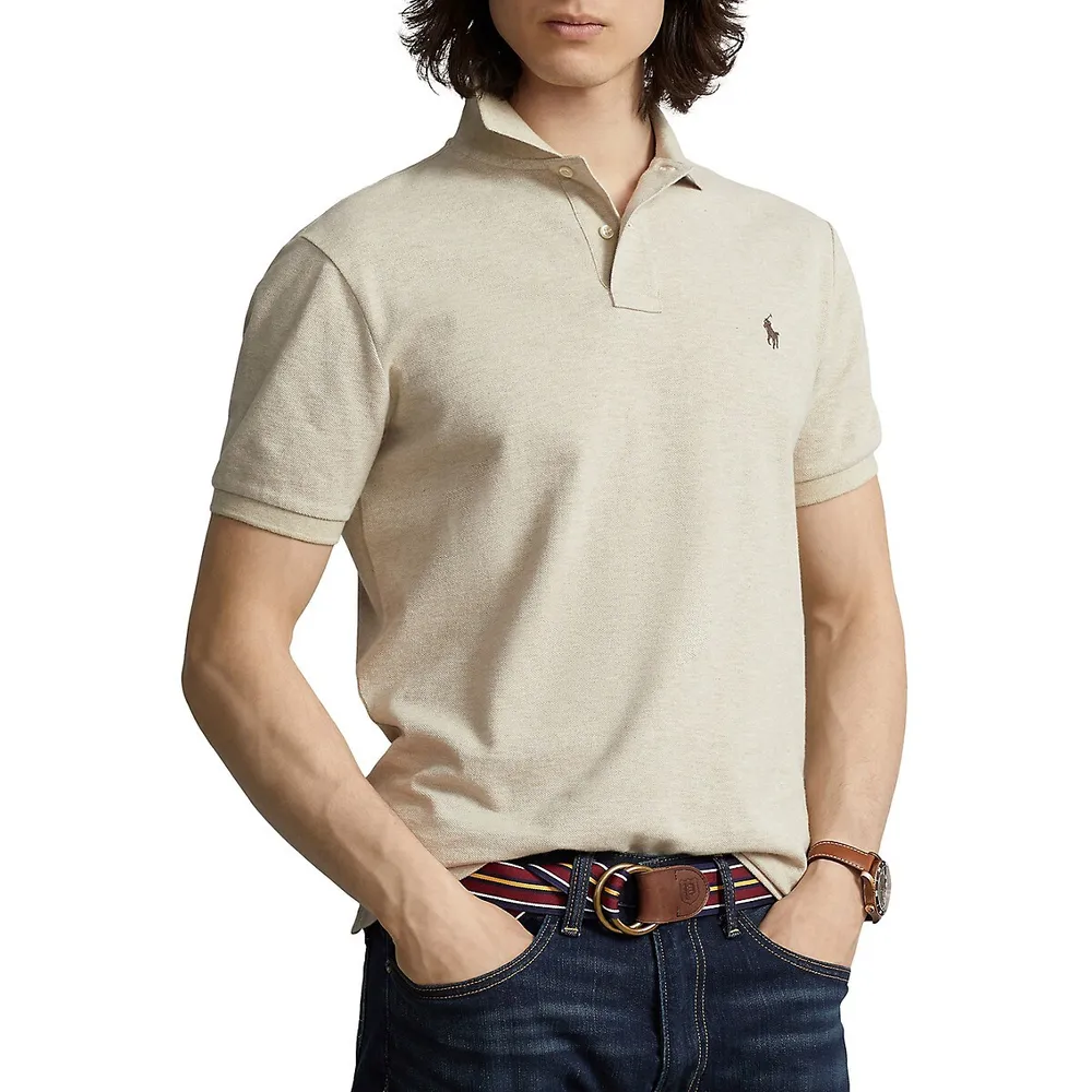 Custom Slim-Fit Mesh Polo Shirt