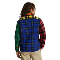 Plaid Brushed Fleece Shirt Jacket