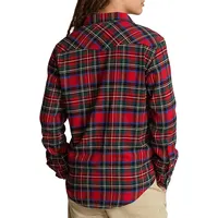 Plaid Twill Western Shirt