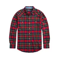 Plaid Twill Western Shirt