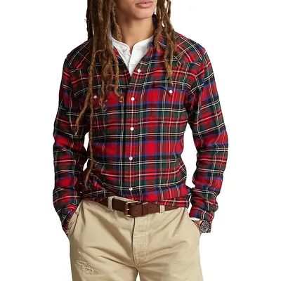 Plaid Twill Western Shirt