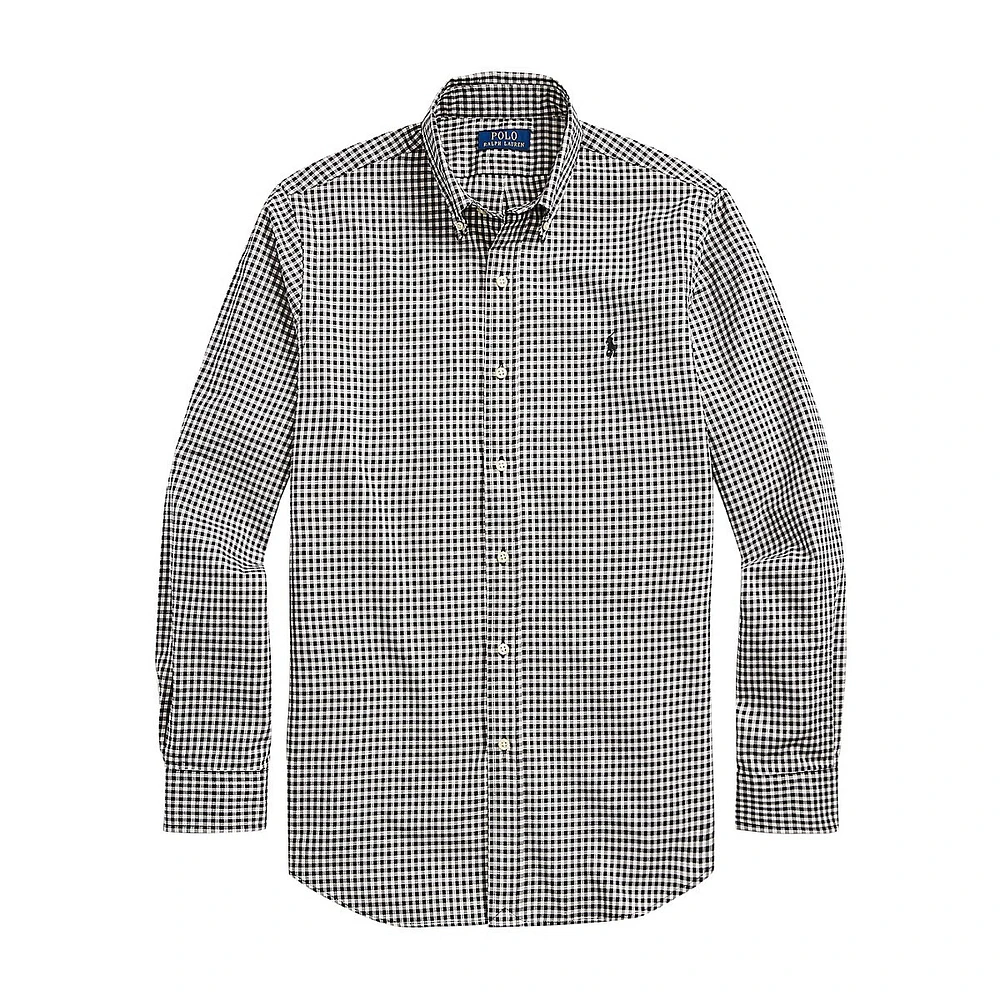 Classic-Fit Plaid Twill Shirt