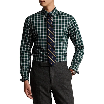 Classic-Fit Plaid Twill Shirt