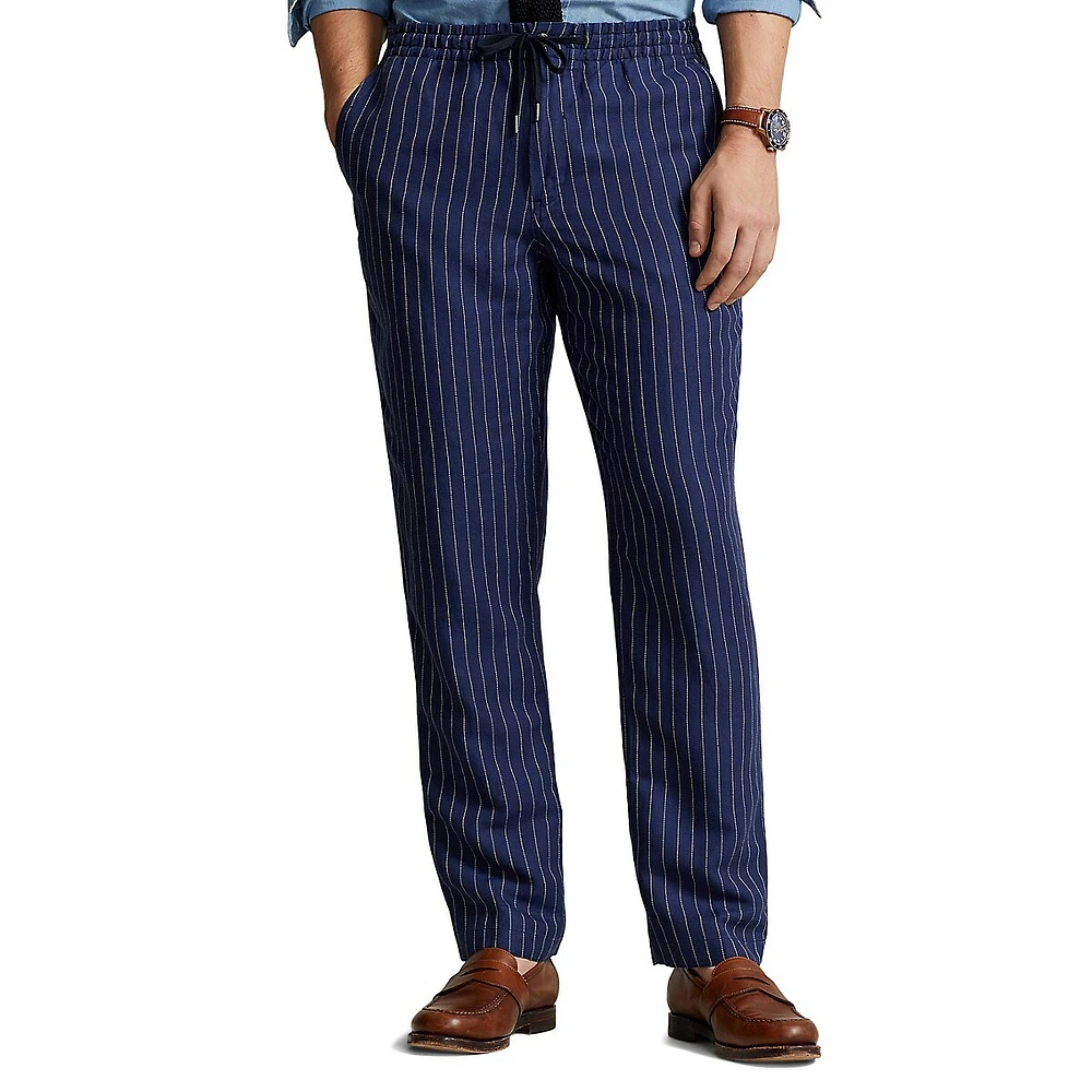 Prepster Classic-Fit Pinstriped Twill Pants