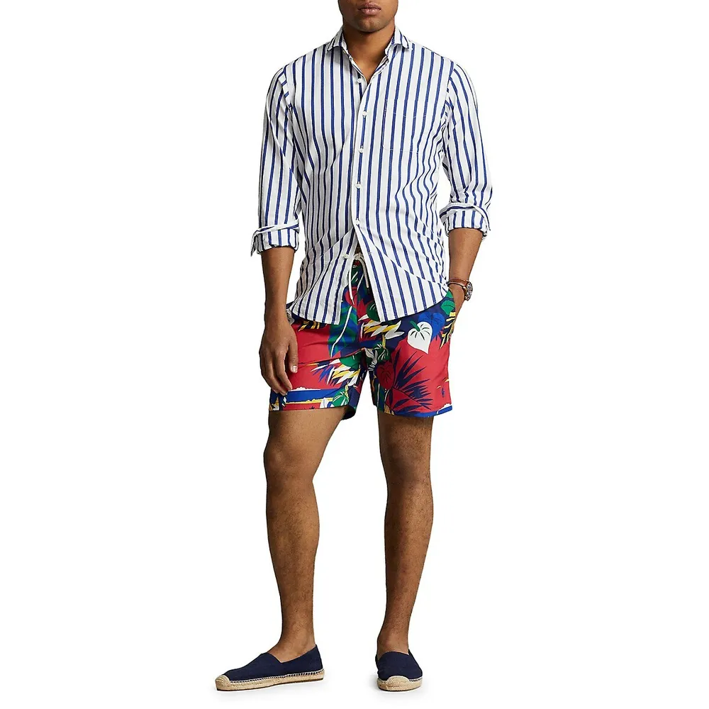 Polo Ralph Lauren & Hoffman Printed Swim Trunks