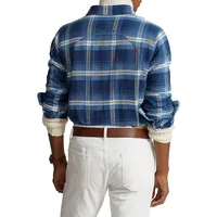 Classic-Fit Plaid Flannel Shirt
