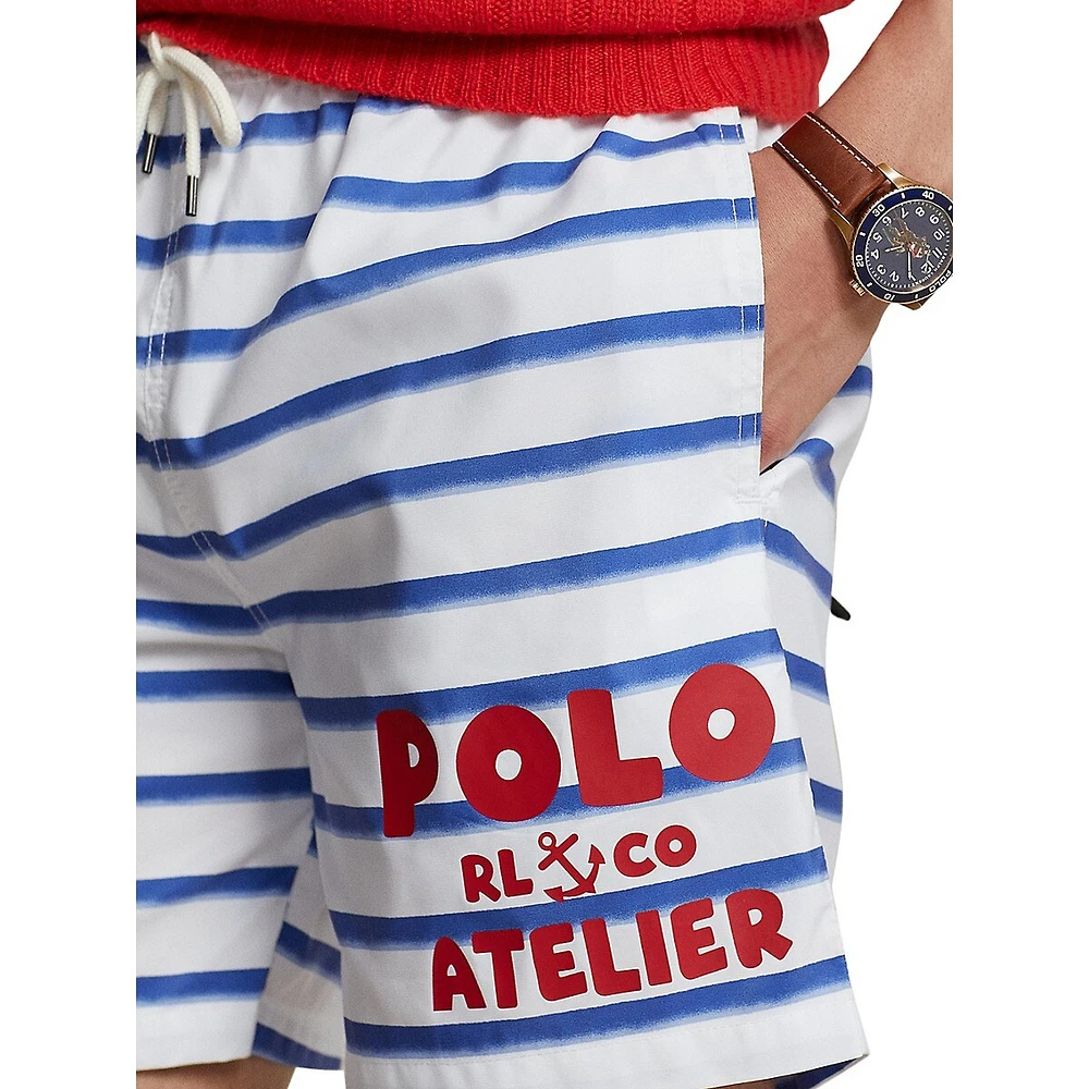 Traveler Classic Striped Swim Trunks