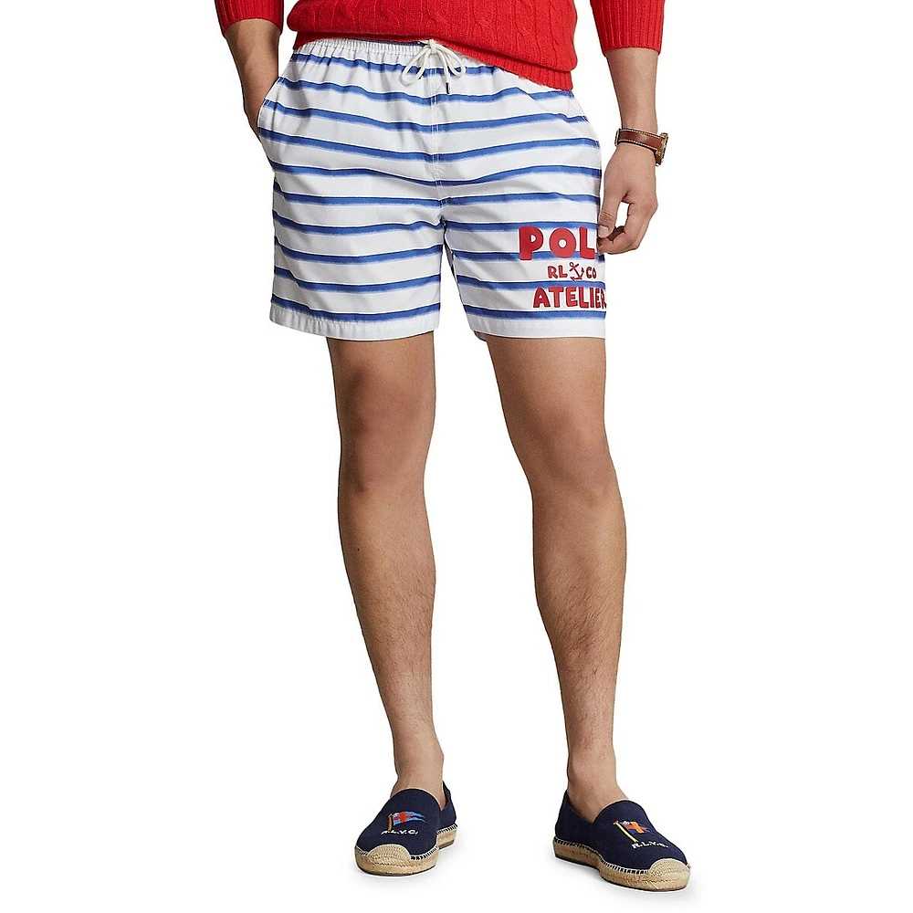 Traveler Classic Striped Swim Trunks