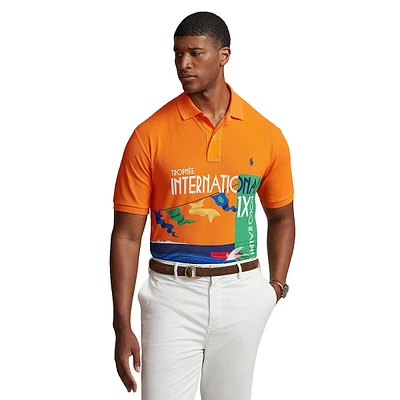 Big & Tall Mesh Graphic Polo Shirt