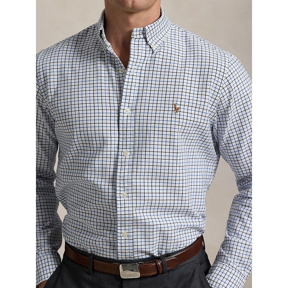 Classic-Fit Tattersall Oxford Shirt