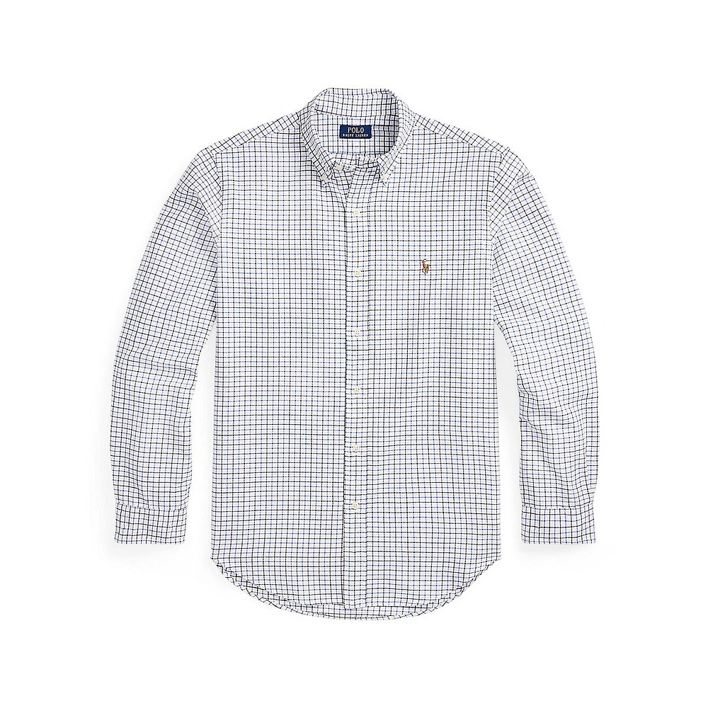 Classic-Fit Tattersall Oxford Shirt