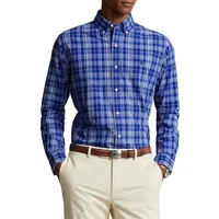 Classic-Fit Gingham Stretch-Poplin Shirt