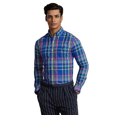 Classic-Fit Plaid Performance Shirt