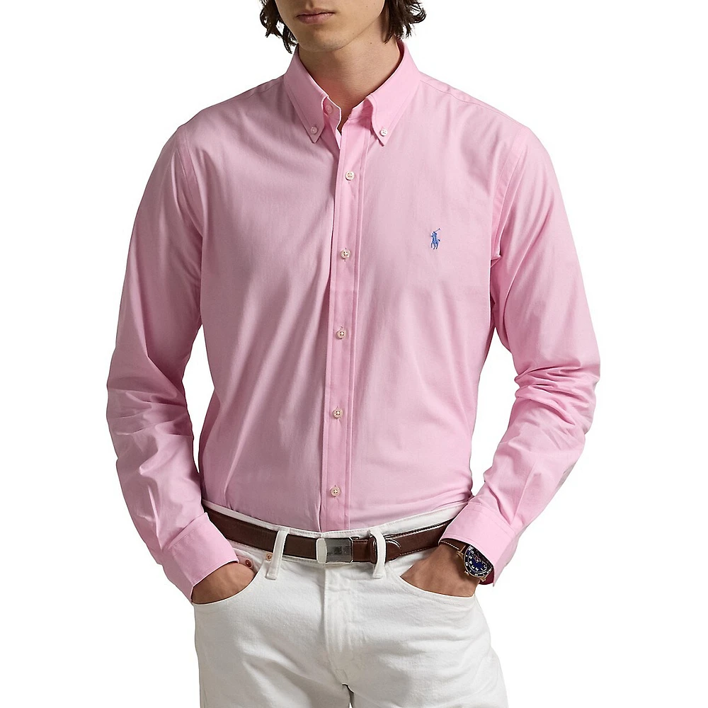 Classic-Fit Stretch Poplin Shirt