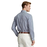 Classic-Fit Striped Stretch Poplin Shirt