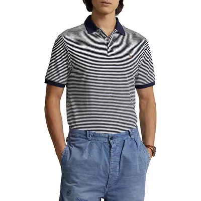 Classic-Fit Striped Cotton Polo Shirt