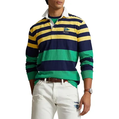 Classic-Fit Striped Jersey Rugby Shirt