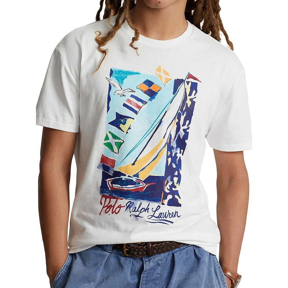 ​Classic-Fit Sailboat Jersey T-Shirt