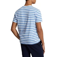 Custom Slim-Fit Striped Jersey T-Shirt