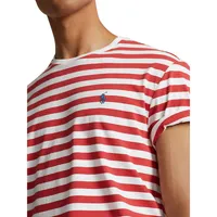 Custom Slim-Fit Striped Jersey T-Shirt