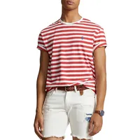 Custom Slim-Fit Striped Jersey T-Shirt