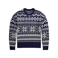 Snowflake-Print Wool-Blend Sweater