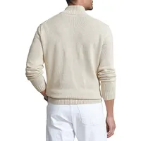 Big & Tall Quarter-Zip Combed Cotton Sweater