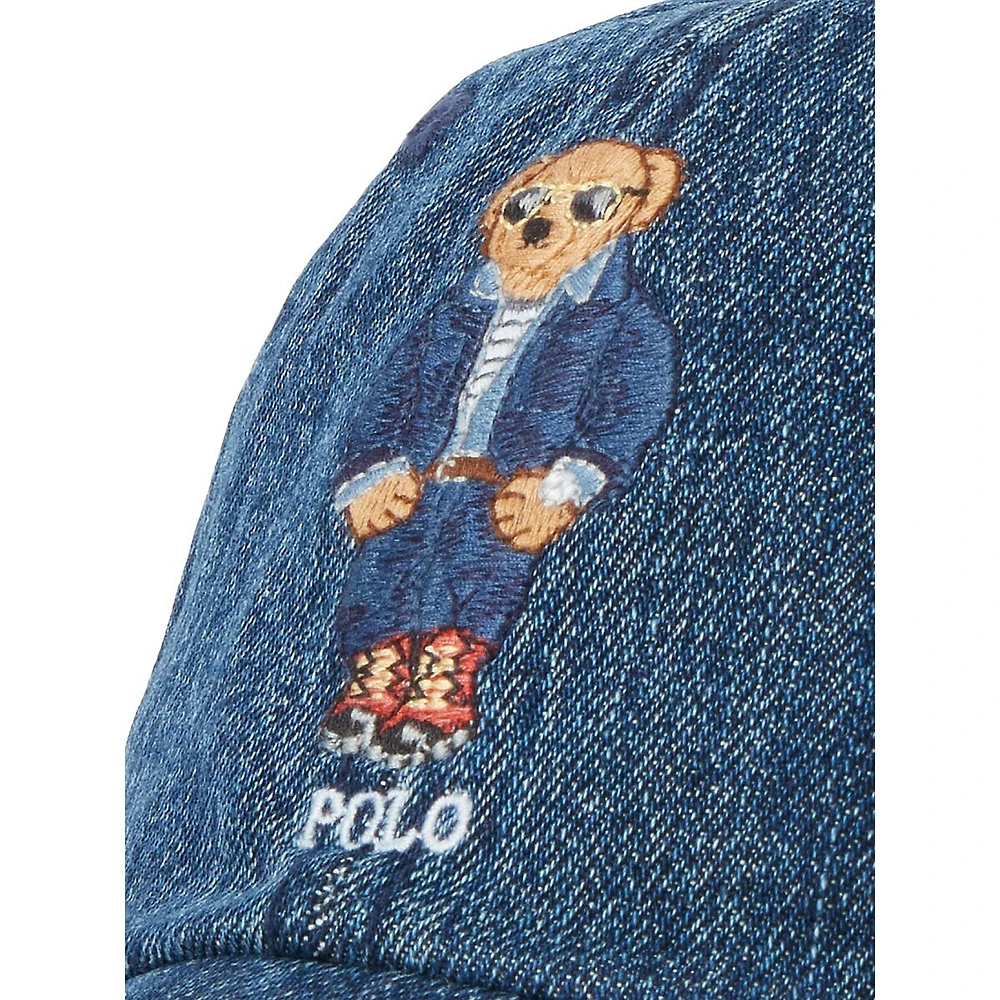 Polo Bear Denim Ball Cap