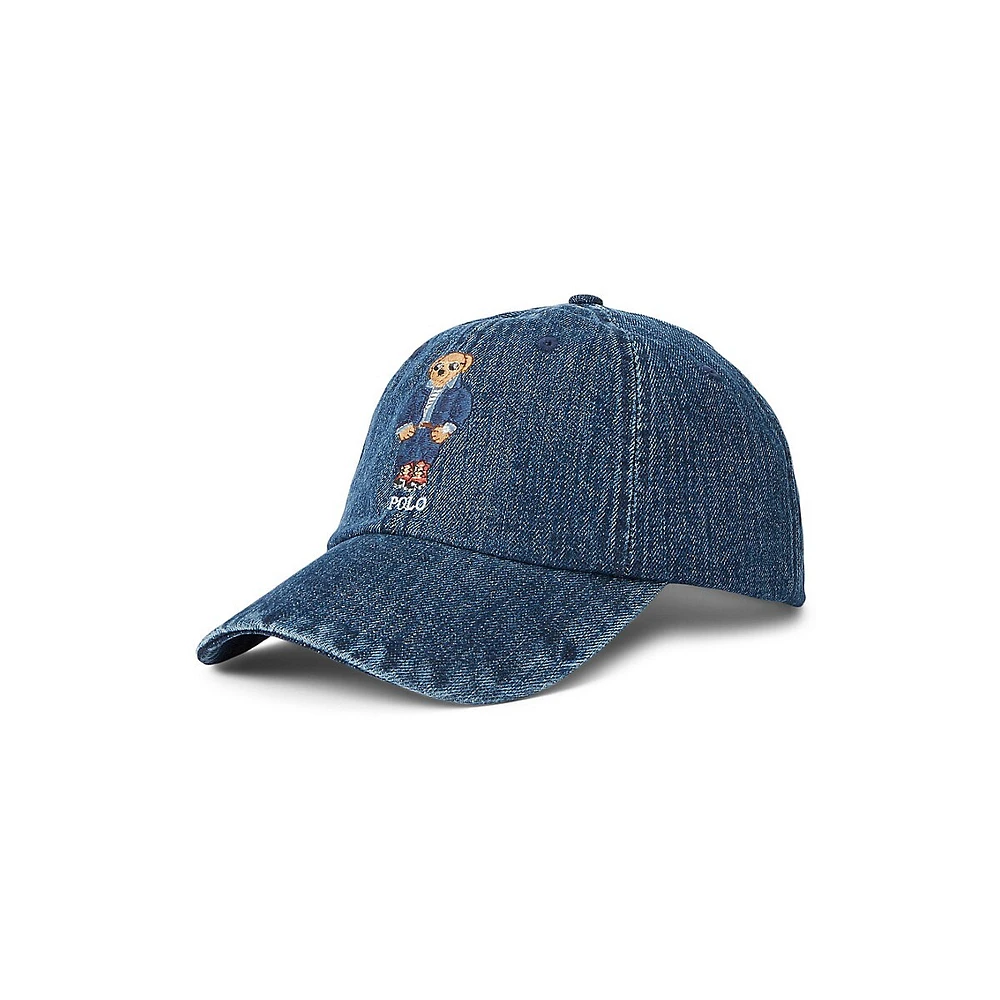 Polo Bear Denim Ball Cap