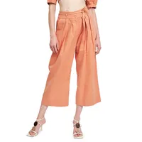 Jasper Cropped Wide-Leg Belted Pants