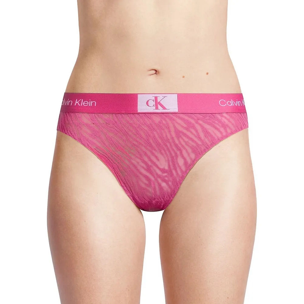 Calvin Klein Underwear 1996 Animal Lace High-Waist Bikini Briefs