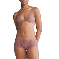 Minimalist Micro Lace Unlined Triangle Bra QF7540G