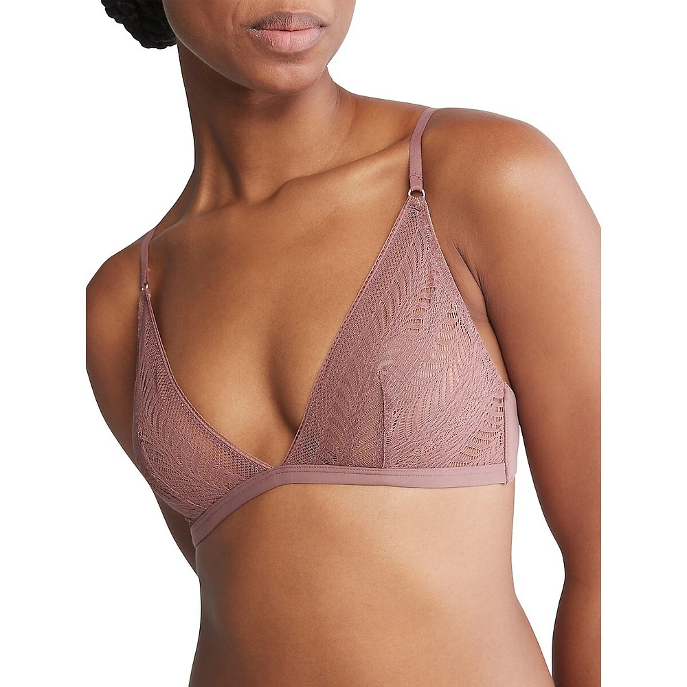Minimalist Micro Lace Unlined Triangle Bra QF7540G